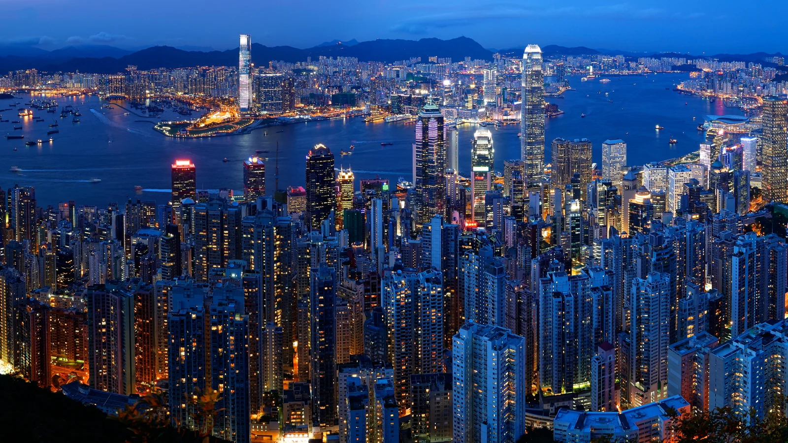 Vue de Victoria Harbour depuis Victoria Peak